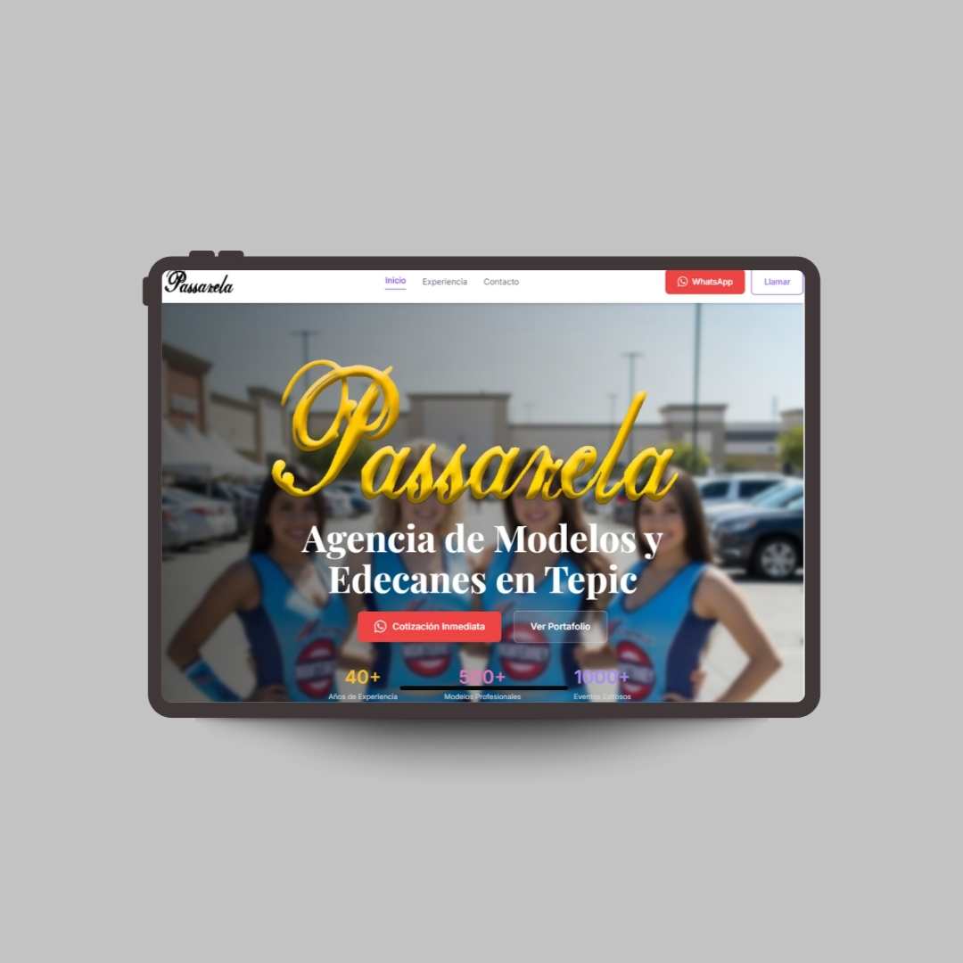 Sitio web para agencia de modelos y edecanes en tepic